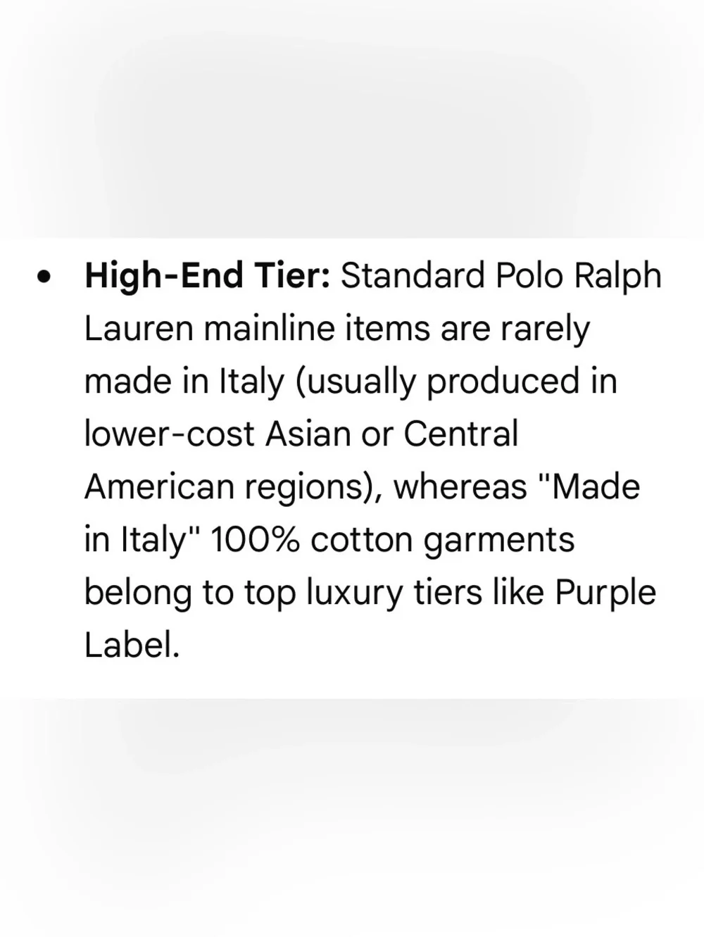 High-End Tier Polo Ralph Lauren scarf made in Italy & 💯 % COTTON. Excellent